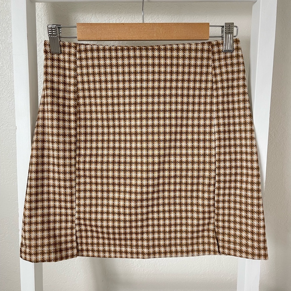 NWOT Double Zero Houndstooth Mini Skirt Medium